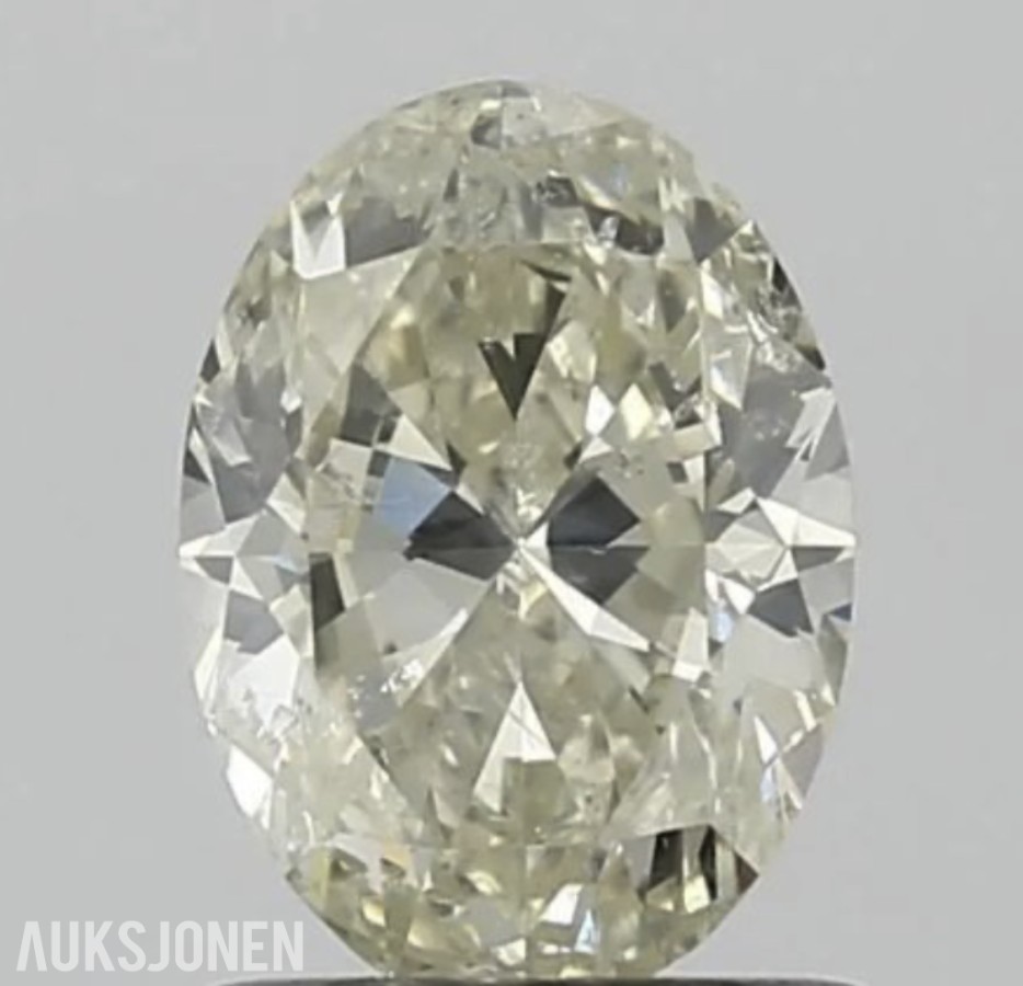 (HRD) 1.01CT OVALSLIPT NATURLIG DIAMANT. L/SI2.